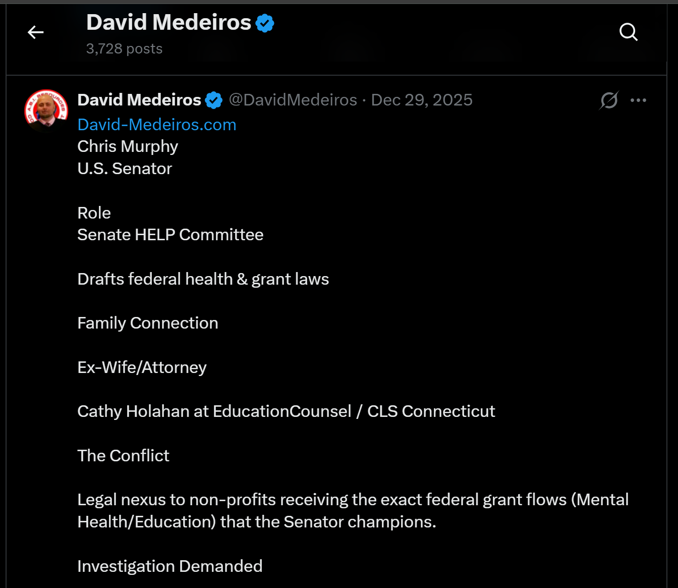 medeiros-livewire-whistleblower-evidence-chris-murphy-conflict-interest-ex-wife-cathy-holahan-educationcounsel-cls-connecticut-federal-grants-david-medeiros-2026-04-14-085142-seq-0217.png