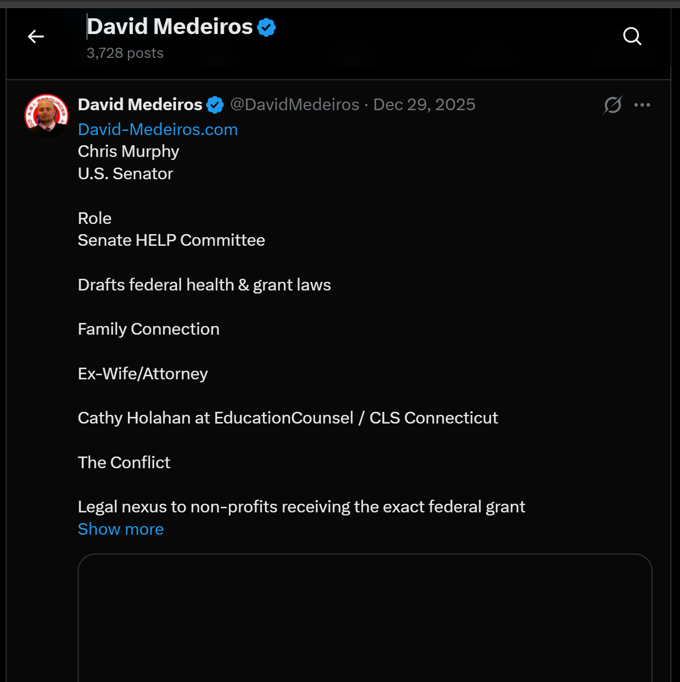 medeiros-livewire-whistleblower-evidence-chris-murphy-conflict-interest-senate-help-committee-family-nonprofit-federal-grants-david-medeiros-2026-04-14-085133-seq-0216.png