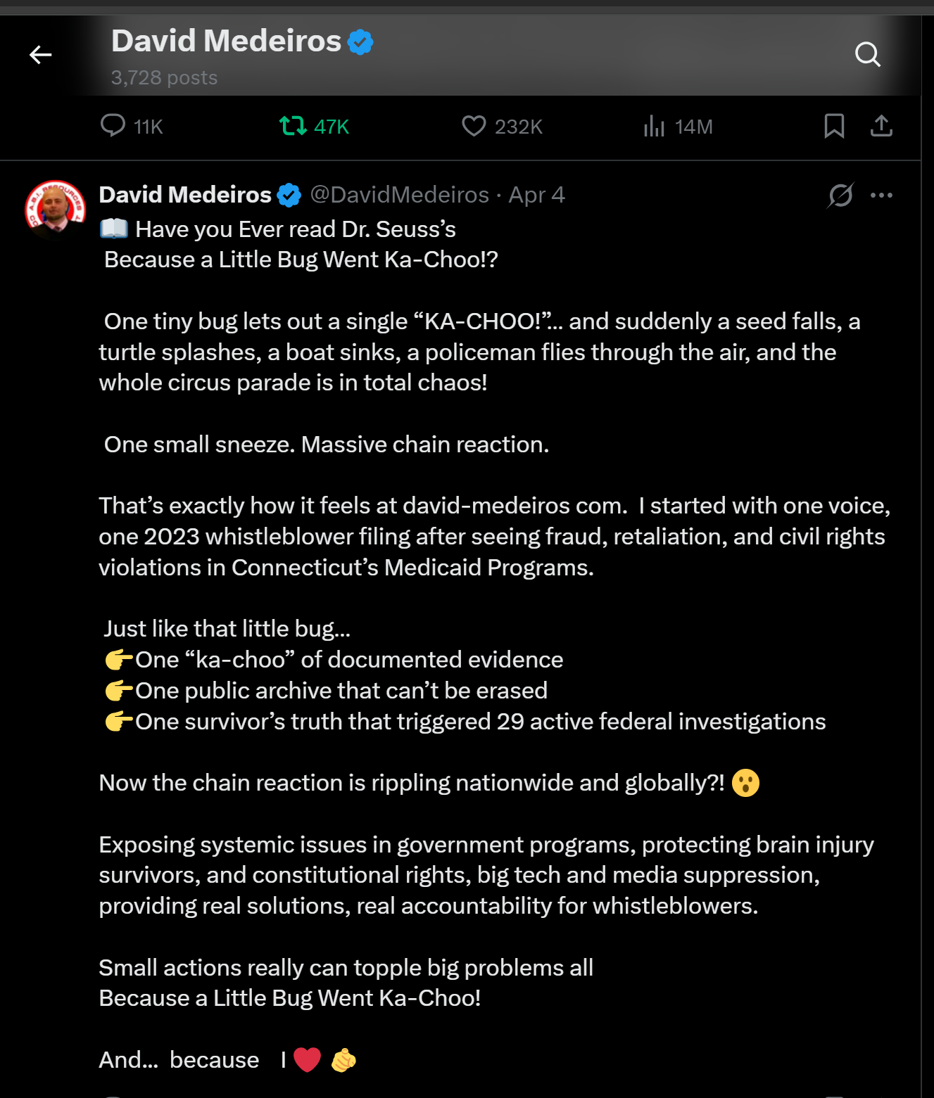 medeiros-livewire-whistleblower-evidence-dr-seuss-because-little-bug-went-ka-choo-chain-reaction-one-voice-triggers-29-federal-investigations-david-medeiros-2026-04-14-074409-seq-0022.png