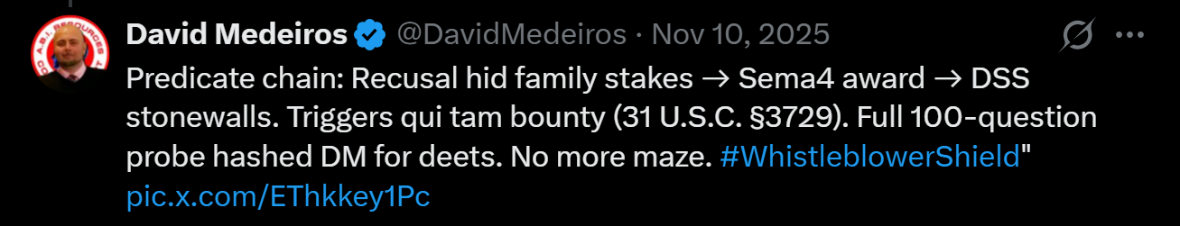 medeiros-livewire-whistleblower-evidence-predicate-chain-lamont-recusal-sema4-award-dss-stonewall-qui-tam-bounty-31usc3729-david-medeiros-2026-04-14-093013-seq-0325.png