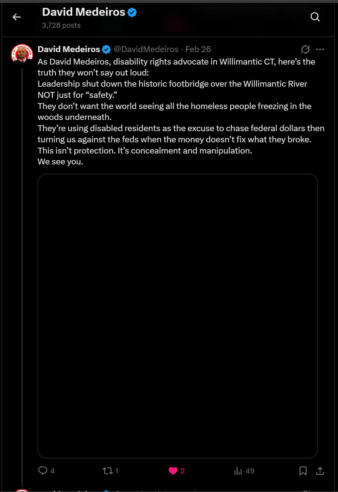 medeiros-livewire-whistleblower-evidence-willimantic-ct-footbridge-disabled-advocate-plea-to-politicians-homeless-freezing-woods-federal-funds-david-medeiros-2026-04-14-081633-seq-0115.png