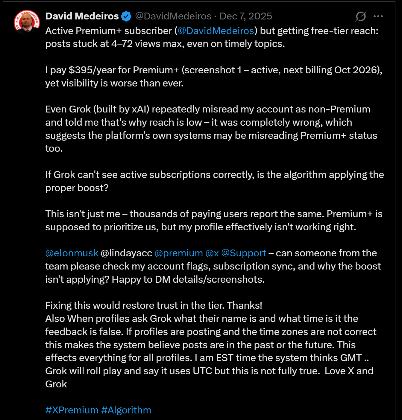 medeiros-livewire-whistleblower-evidence-x-premium-plus-subscription-low-reach-visibility-algorithm-complaint-elon-musk-david-medeiros-2026-04-14-090554-seq-0253.png